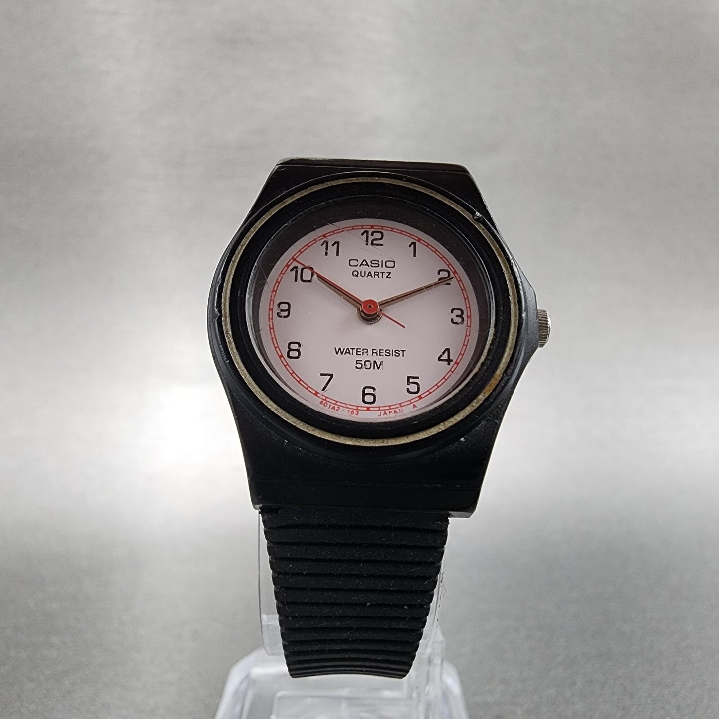 VTG Casio Watch Women 24mm White Dial Black Tone Round LQ-30W New Battery