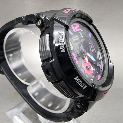Casio babyG Watch Women 44mm Black Dial Black Tone Round BGA190 New Battery3
