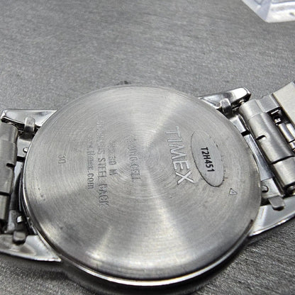 Timex Easy Reader Watch Men 35mm White Dial Silver Round T2H451 New Battery9