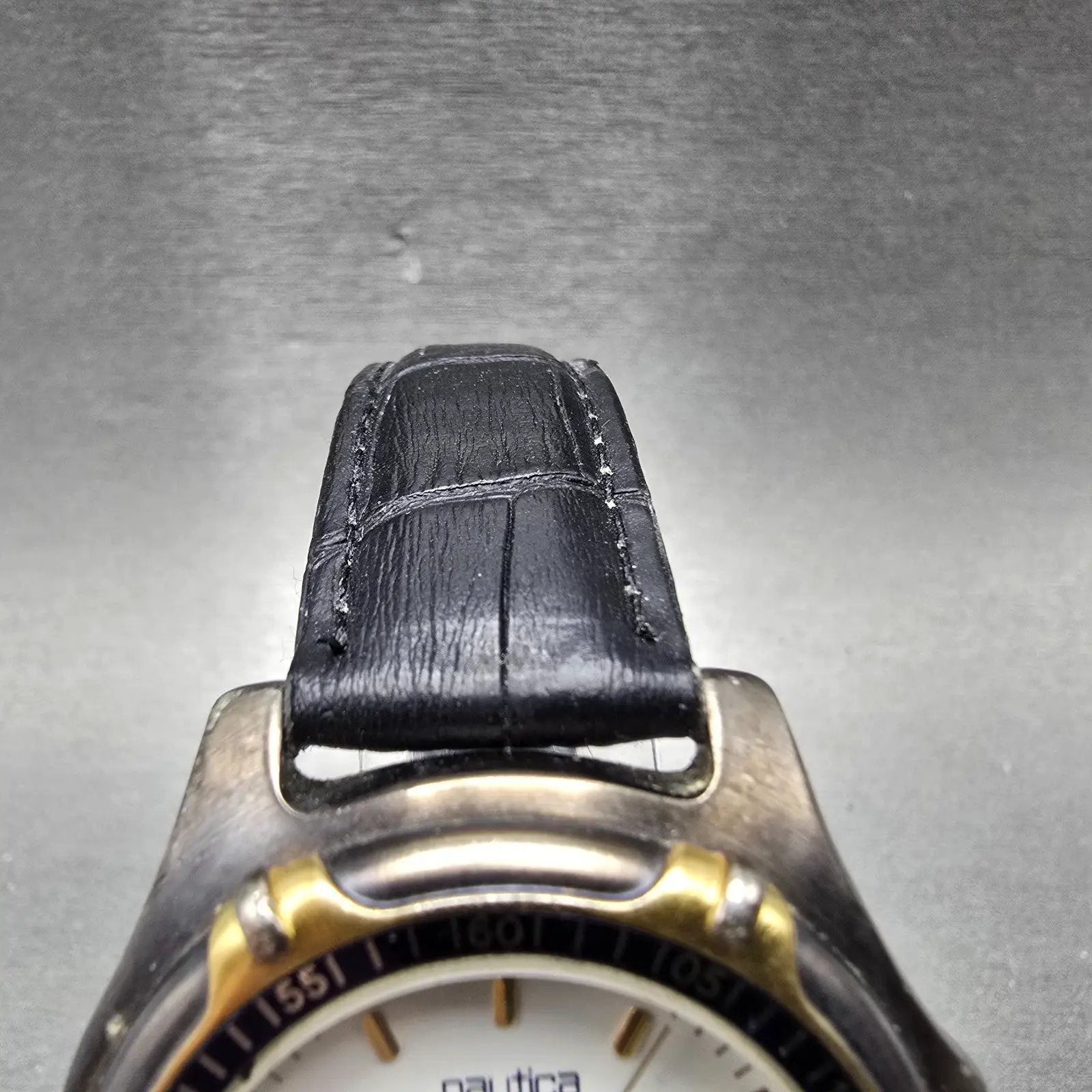 Nautica Watch Men 39mm White Dial Gray Daydate Sun & Moon Round New Battery4