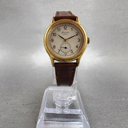 Seiko Avenue Watch Women 24mm White Dial Gold Tone 2g380130 New Battery5