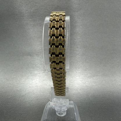 Seiko Tank Watch Women 12mm Black Dial Gold Tone Rectangle 2E20-6429 New Battery7