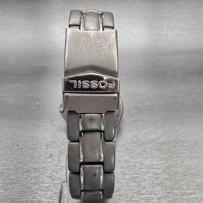 Fossil Dive Watch Men 40mm Blue Dial Gray Tone Titanium Round TI-5013 New Batt7