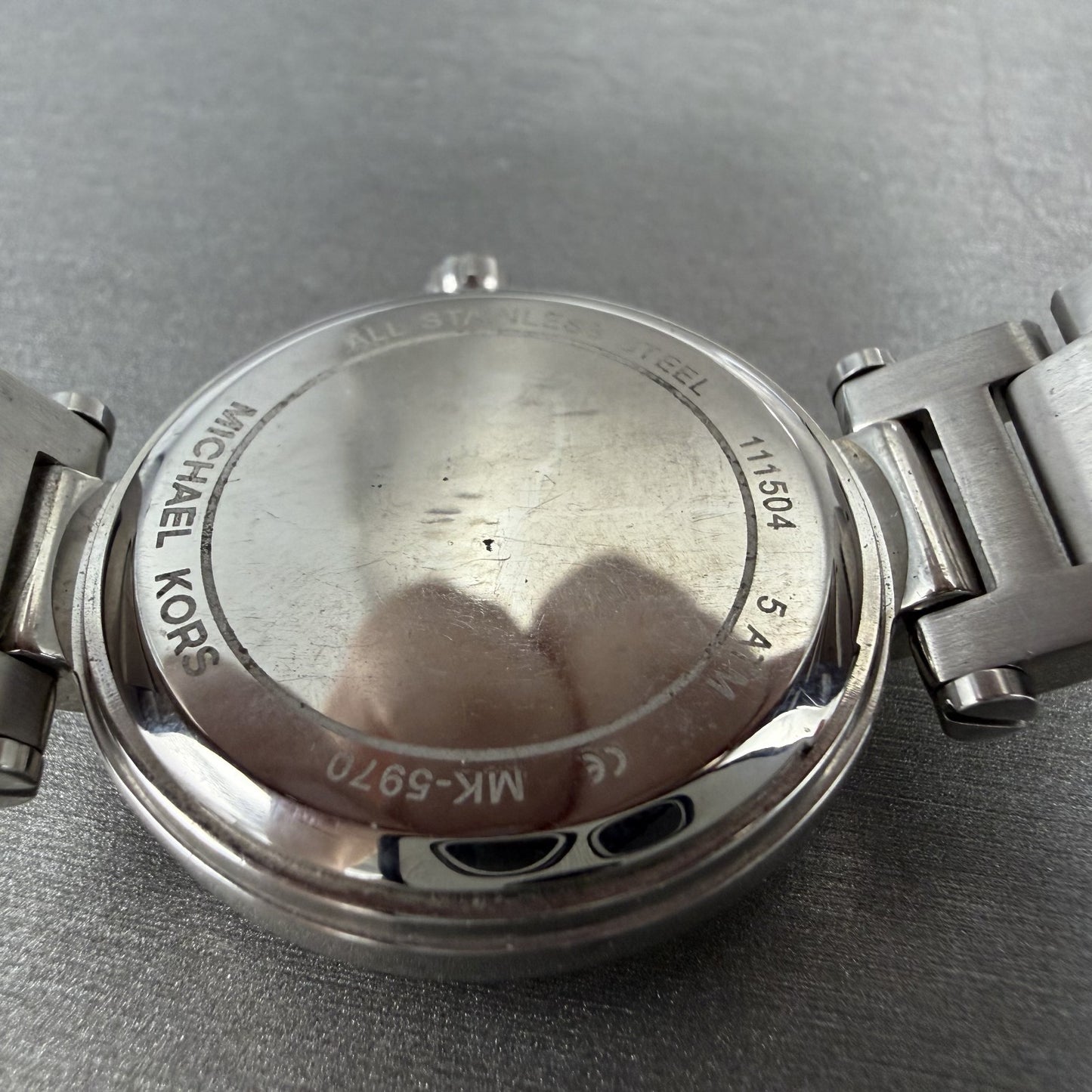 Michael Kors Skylar Watch Women 33mm White Dial Silver Tone Round New Battery9