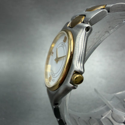 Paolo Gucci Watch Women 26mm White Dial Two Tone Round New battery NOS VTG2