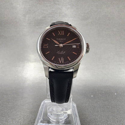 Tissot Le Locle Automatic Watch Women 25mm Black Dial Steel Date Round Works5