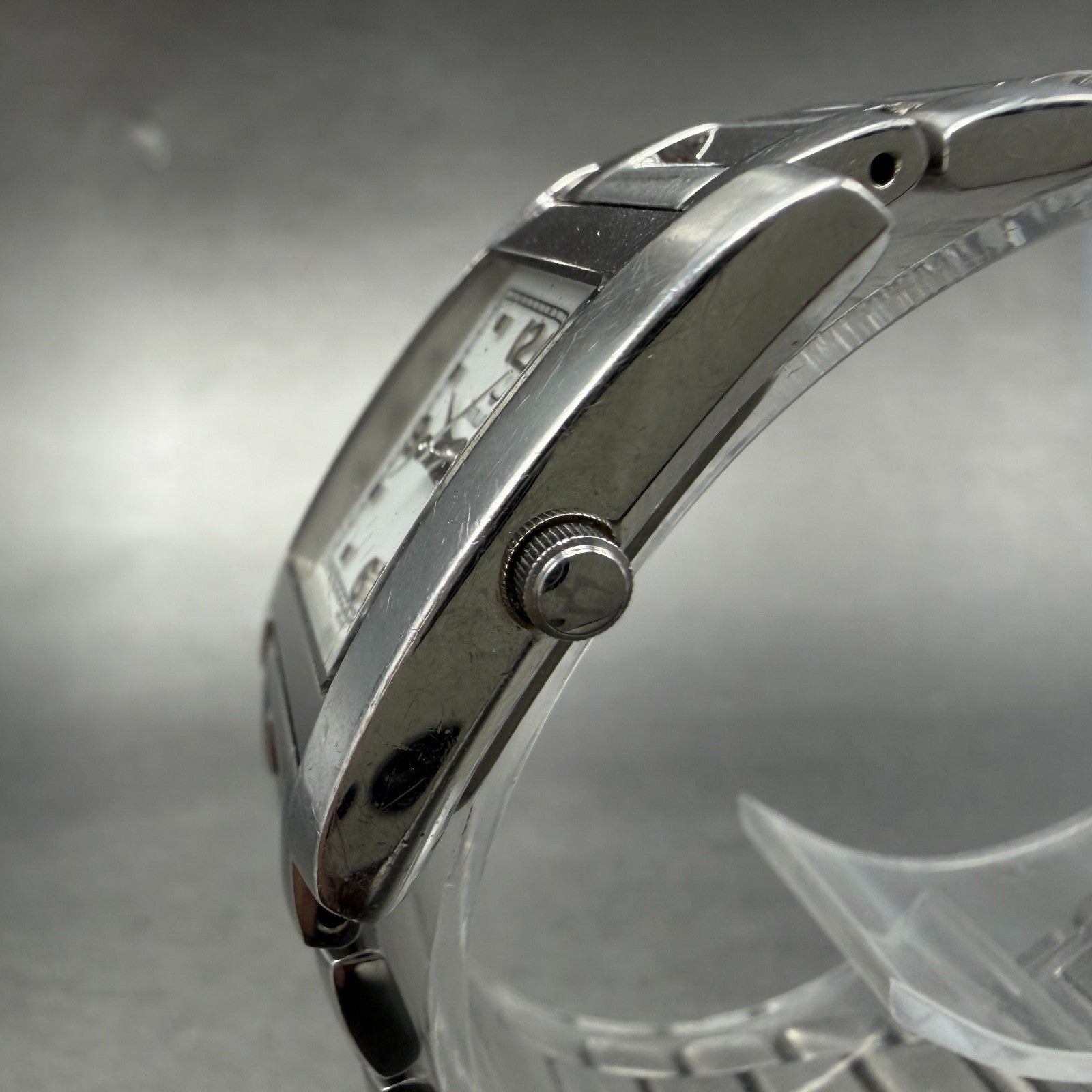 Bulova Tank Watch Women 21mm White Dial Silver Tone Rectangle 96L42 New Battery2