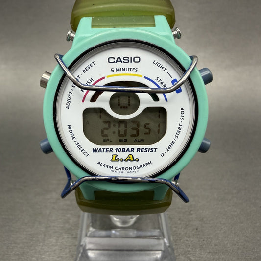 Casio BabyG Watch Women 34mm Digital Blue Tone Alarm Chrono Round New Battery0
