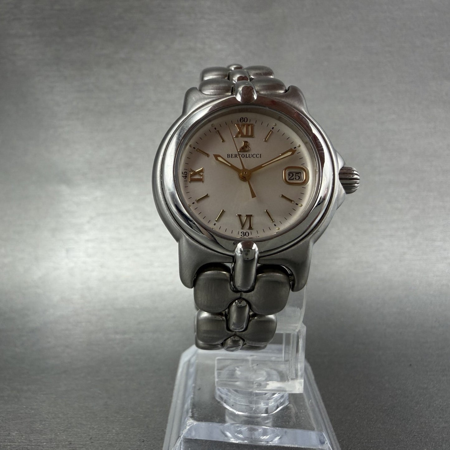 Bertolucci Pulchra Watch Women 29mm Silver Dial Stainless Steel Date New Battery5