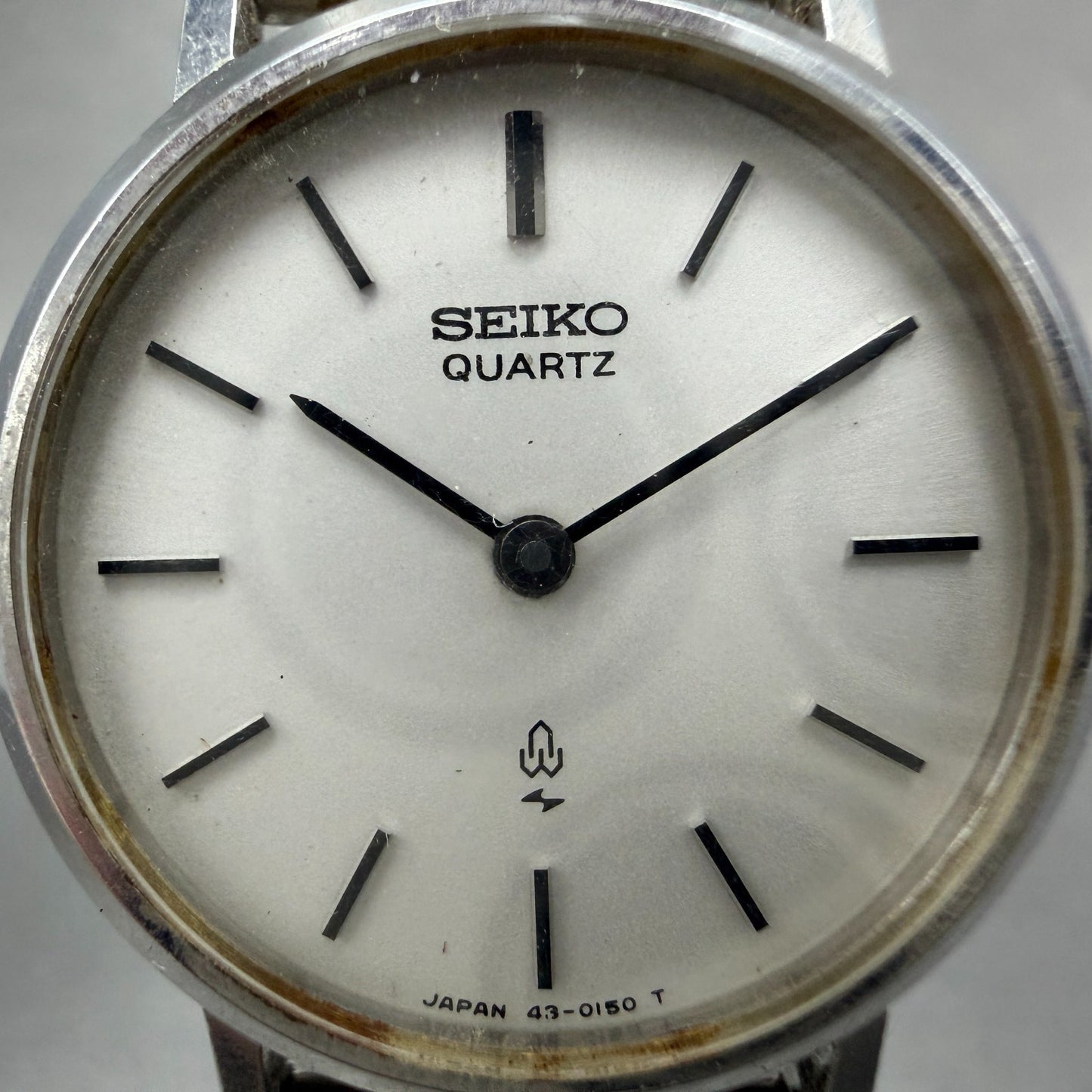 Seiko Watch Women 24mm White Dial Silver Tone Round 43-0070 New Battery Vintage21