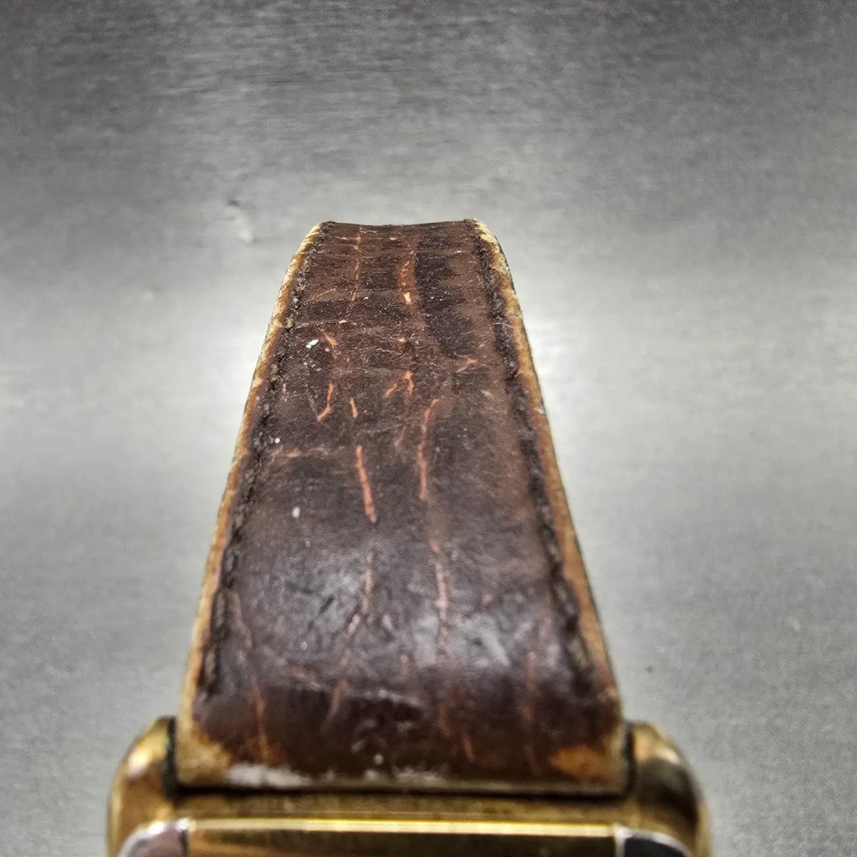 Seiko Lassale Tank Watch Men 27mm Gold Dial Gold Rectangle 6020-5829 PARTS VTG5