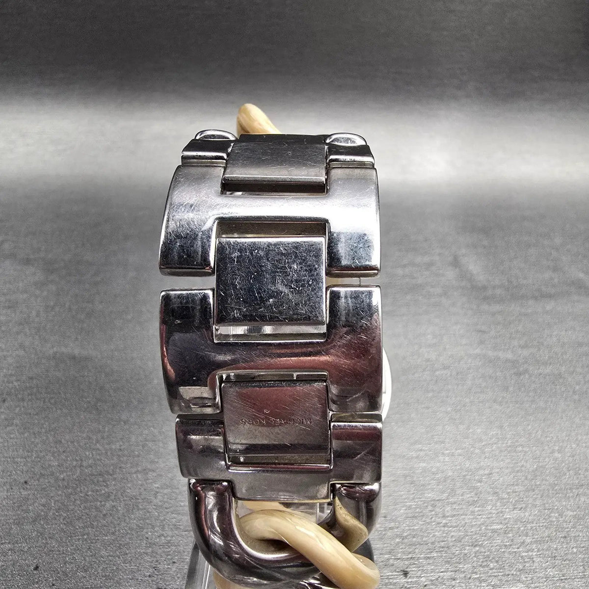 Michael Kors Runway Watch Women 38mm Silver Dial Chrono Alarm MK4263 New Battery7