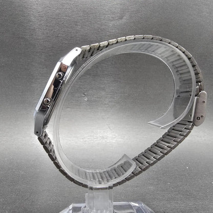 Seiko Alba Digital Watch Men 33mm LCD Silver Daydate Year Octagon W401-5050 PART7