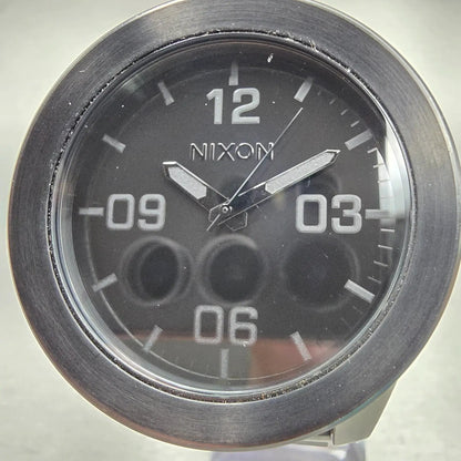Nixon The Corporal Watch Men 48mm Black Dial Black Tone Round New Battery1