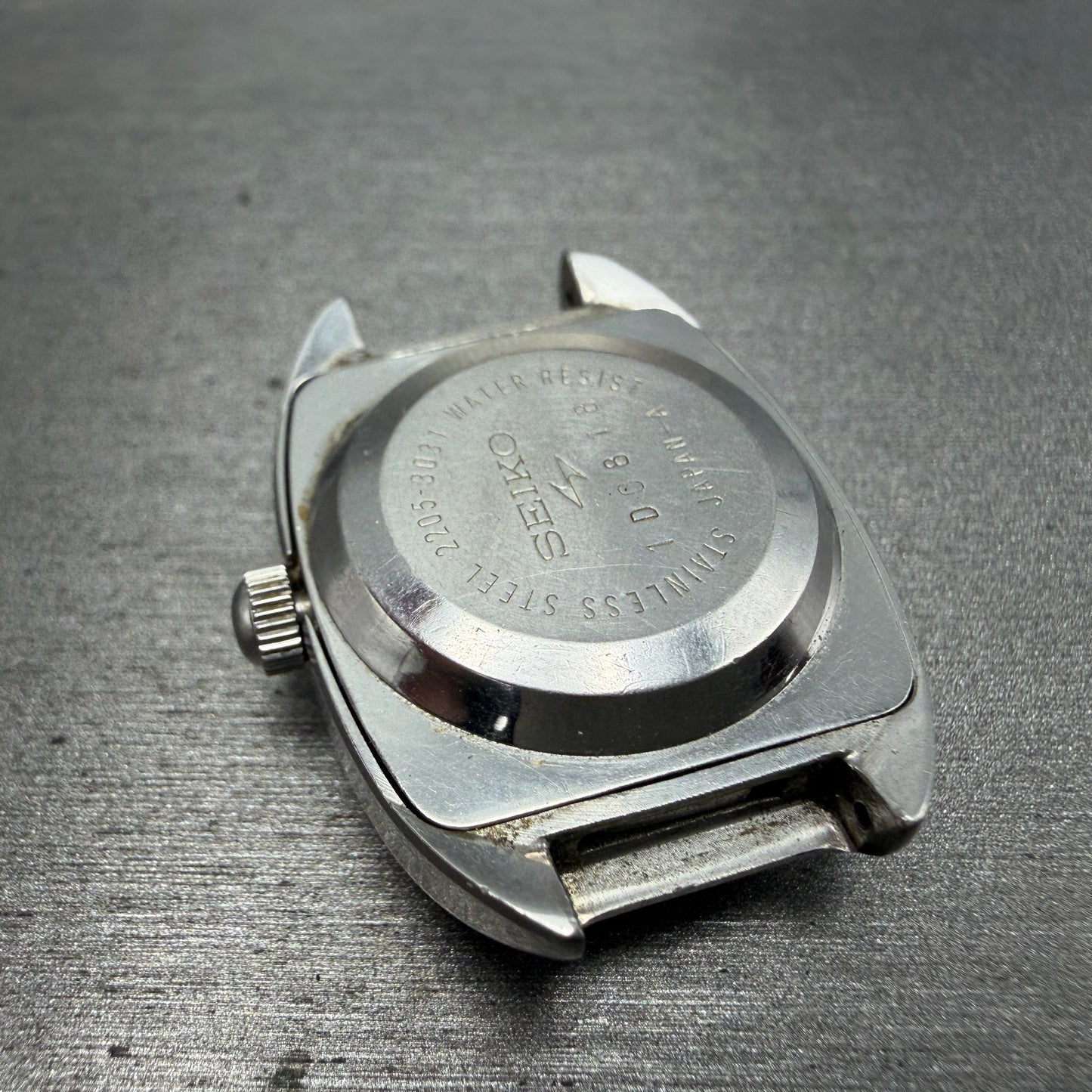Seiko Automatic Tank Watch Women 24mm Blue Dial Steel Date 2205-3031 PARTS9