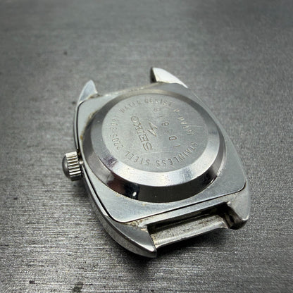 Seiko Automatic Tank Watch Women 24mm Blue Dial Steel Date 2205-3031 PARTS9