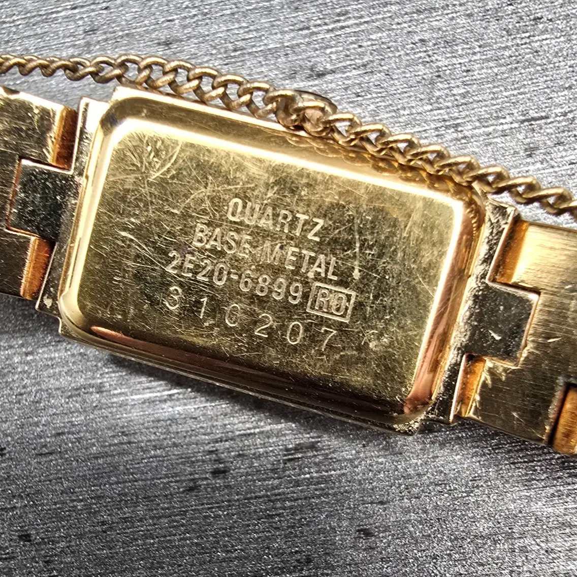 Seiko Lassale Watch Women 13mm Blue Dial Gold Tone Gemmed 2E20-6899 New Battery10