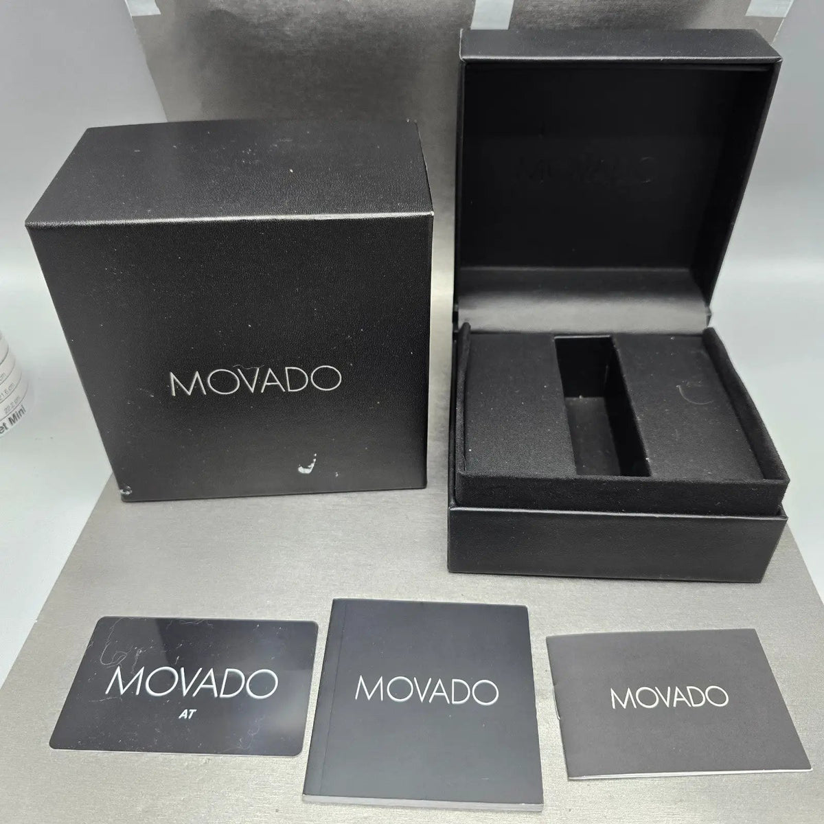 Movado Museum Watch Men 38mm Black Dial Gold Tone Round MO.01.1.34.6002 New Batt12