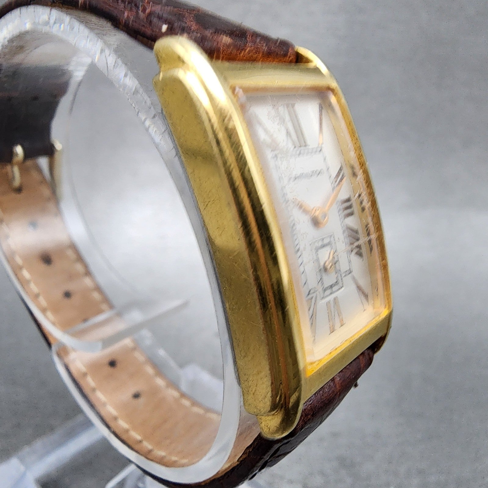 Hamilton Ardmore Reissue Watch Women 19mm Silver Dial Gold Tone 6266 New Battery3