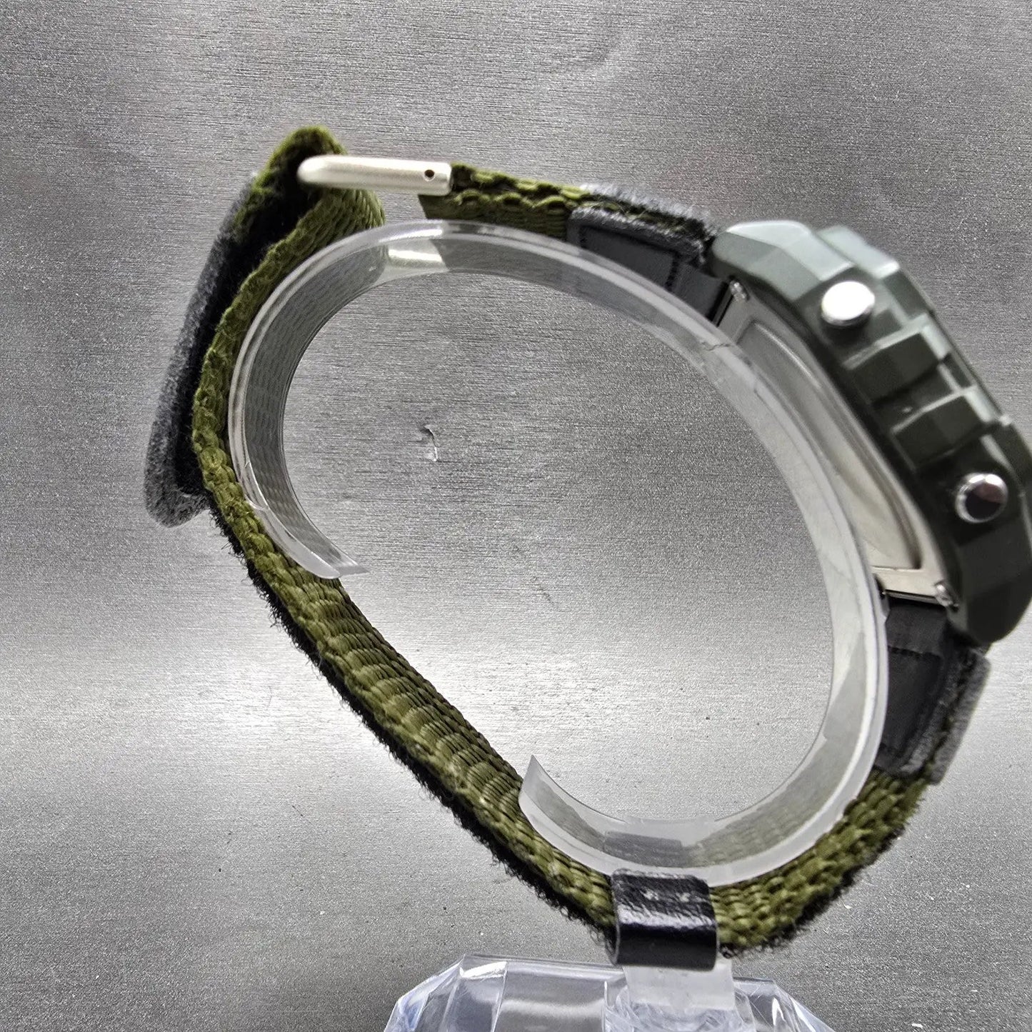 Casio Illuminator W-218H Watch Men 43mm Green Alarm Chrono Digital New Battery8