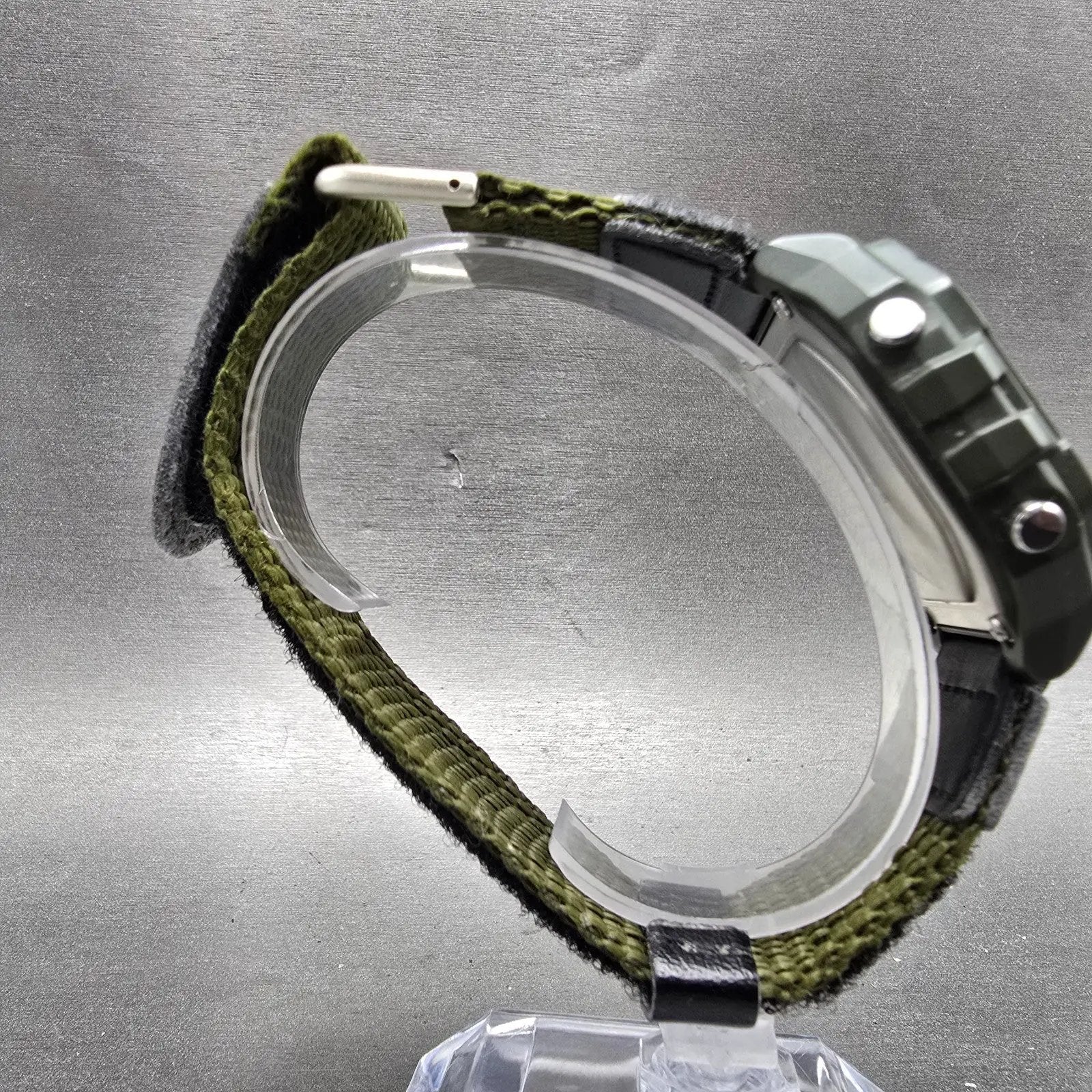 Casio Illuminator W-218H Watch Men 43mm Green Alarm Chrono Digital New Battery8