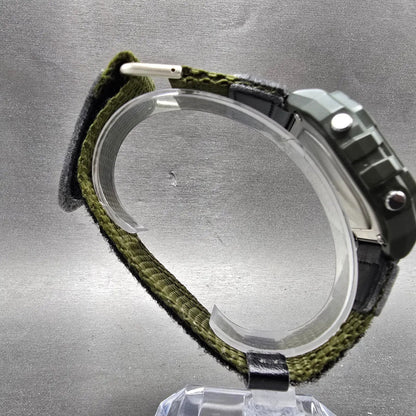Casio Illuminator W-218H Watch Men 43mm Green Alarm Chrono Digital New Battery8