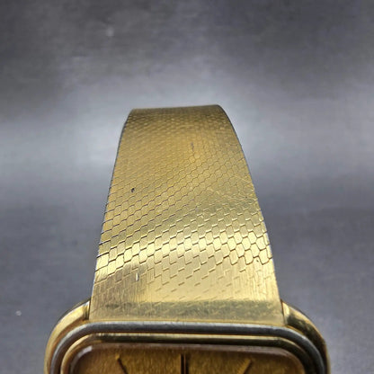 Seiko Lassale Tank Watch Men 27mm Champagne Dial Gold Tone 9300-5159 PARTS VTG5