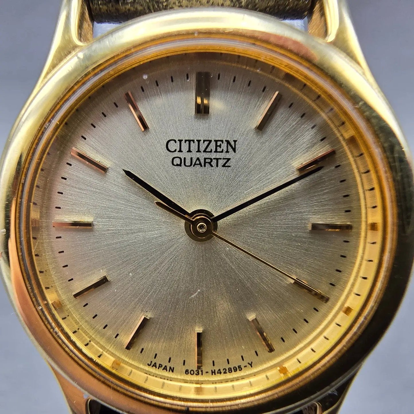 Citizen Watch Women 25mm Champagne Dial Gold Tone Round 6031-H15599 New Battery1