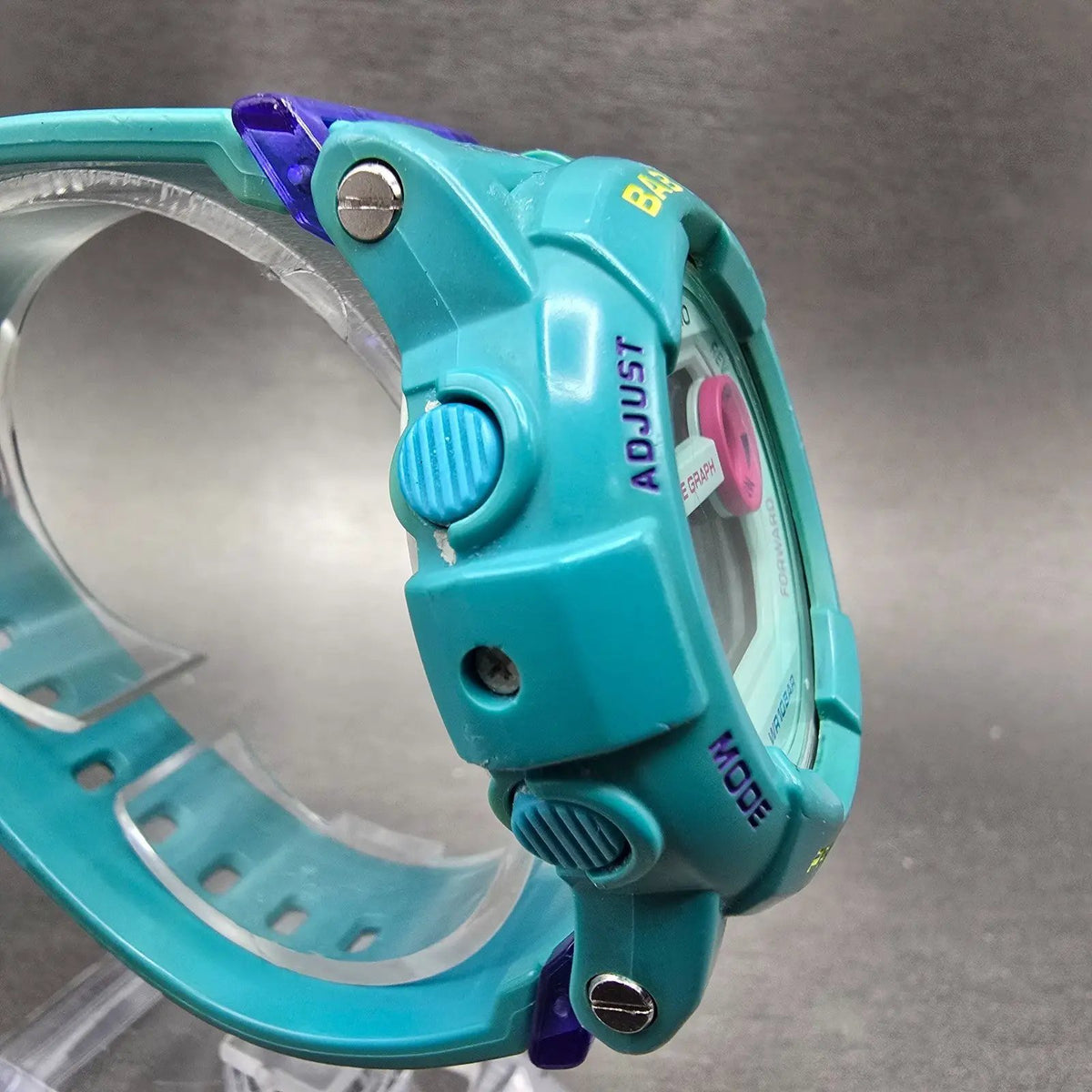 Casio Baby-G BGD-180FB Watch 44mm Blue Digital Alarm Chrono Round New battery3