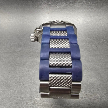 invicta corduba Watch Men 52mm Blue Dial Silver Tone Date Round 10606 New Batt7