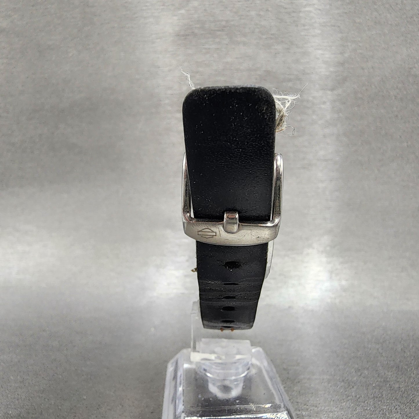 Bulova Harley Davidson Tank Watch Women 22mm Black Dial Steel 76L029 New Batt7