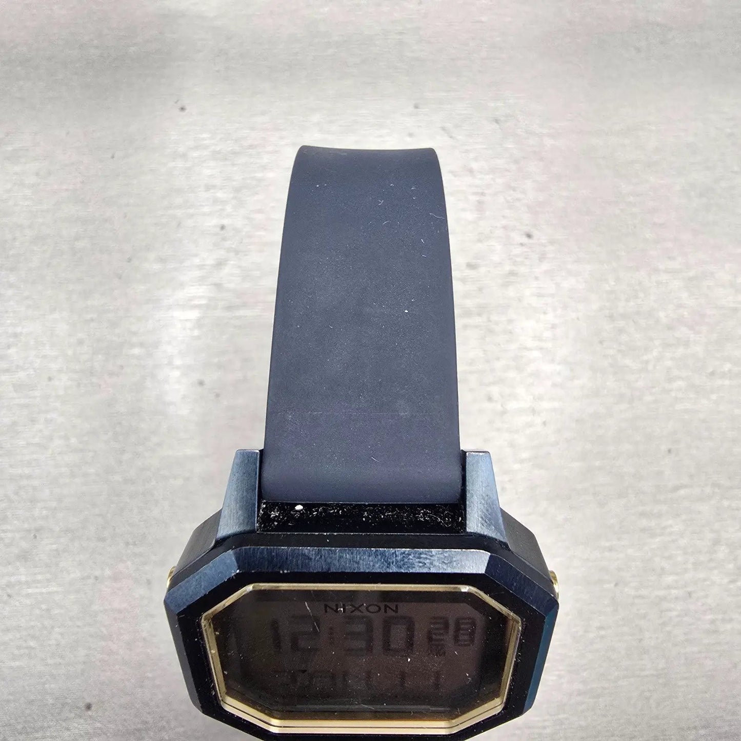 Nixon The Siren SS Digital Watch Men 36mm Blue Gold Tide Chrono Timer New Batt4