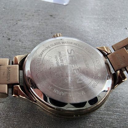 Casio Sheen SHW1700 Watch Women 26mm White Dial Gold Tone Date Round Runs9