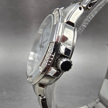 Citizen Eco-Drive Riva Watch Women 30mm Silver Dial Silver Date Diamonds Works2