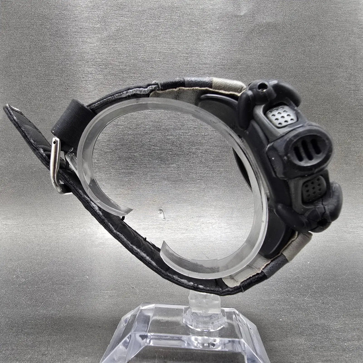 Casio G-Shock Riseman DW-9100 Watch Men 54mm Black Alarm Chronograph New batt JP8