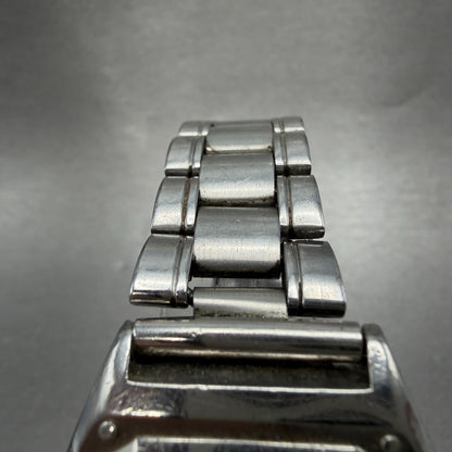 Orient Swimmer Watch Men 35mm Black Dial Silver Tone Daydate 569114-40 PARTS VTG5