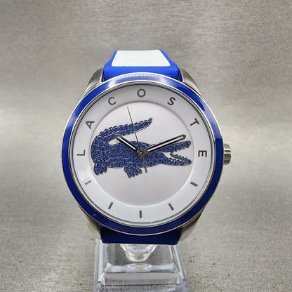 Lacoste Victoria Watch Women 40mm White Dial Silver Tone Round New Battery0