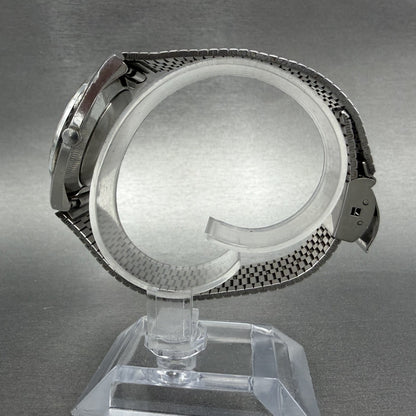 Seiko Emblem Watch Men 32mm Black Dial Silver Tone 4120-8010 New Battery6