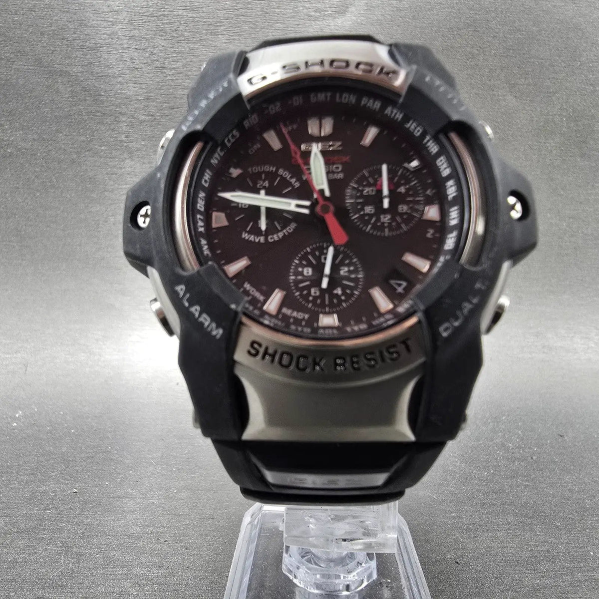 Casio G-Shock GS-1000 Watch Men 47mm Black Dial Black Silver Date Round Works5