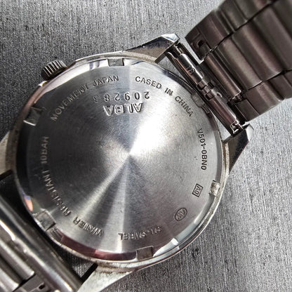 Seiko Alba Watch Men 33mm White Dial Silver Tone Round V501-0BN0 New Battery10