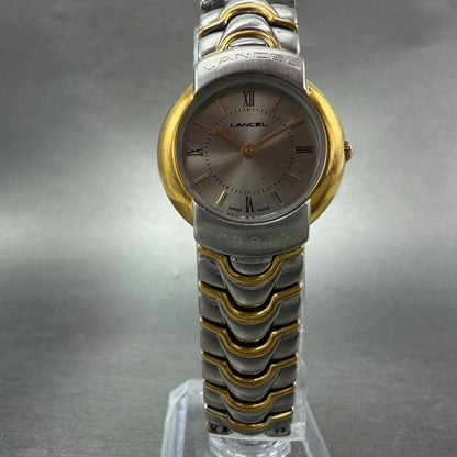 Lancel Watch Women 25mm Silver Dial Two Tone Round New Battery Vintage Bracelet5