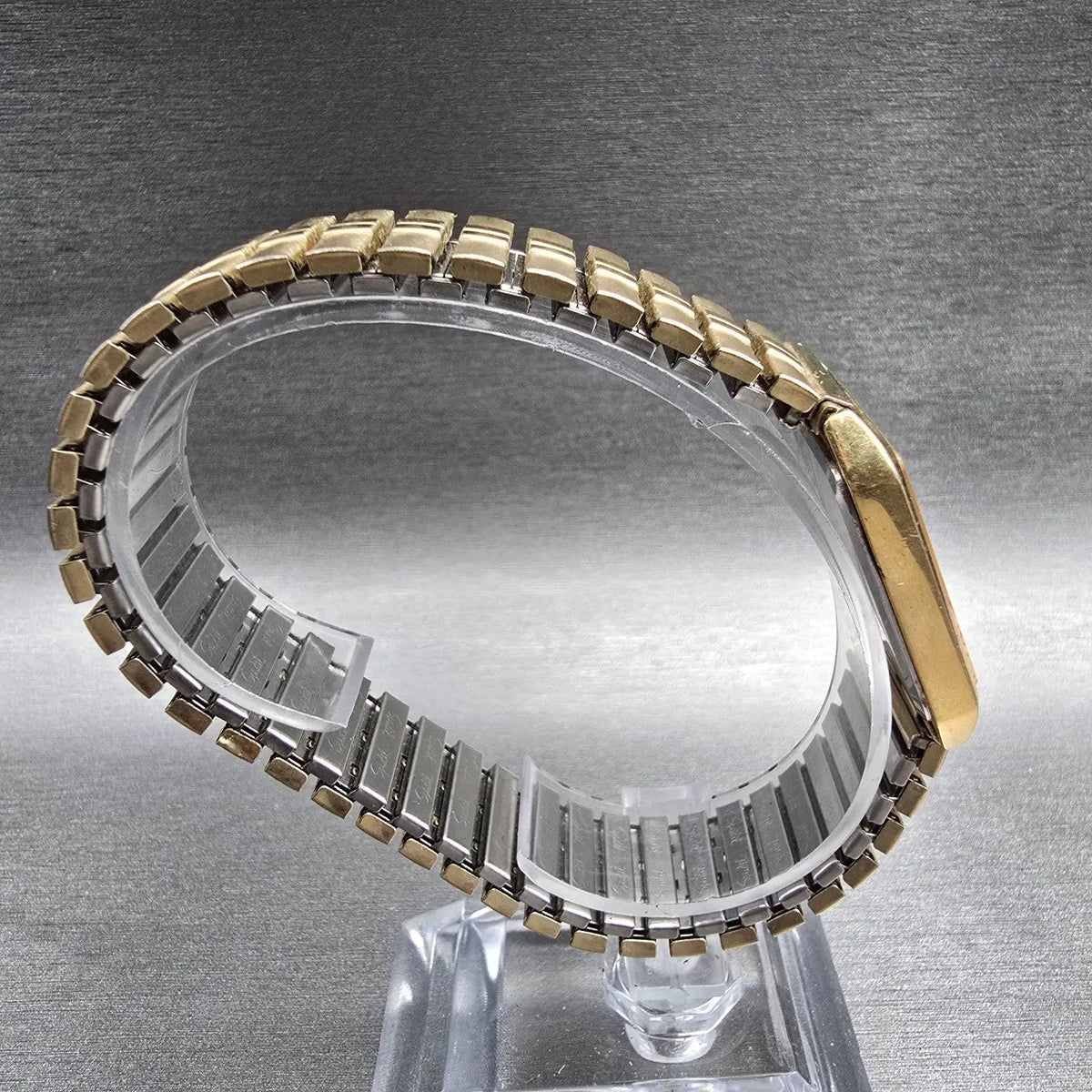 Seiko Watch Men 25mm Gold Dial Gold Tone Rectangle 5Y00-5000 New Battery8