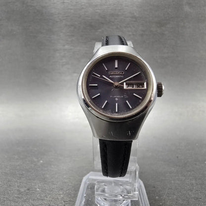 Seiko Automatic Watch Women 24mm Gray Dial Silver Tone Daydate 2706-0110 Runs GH5