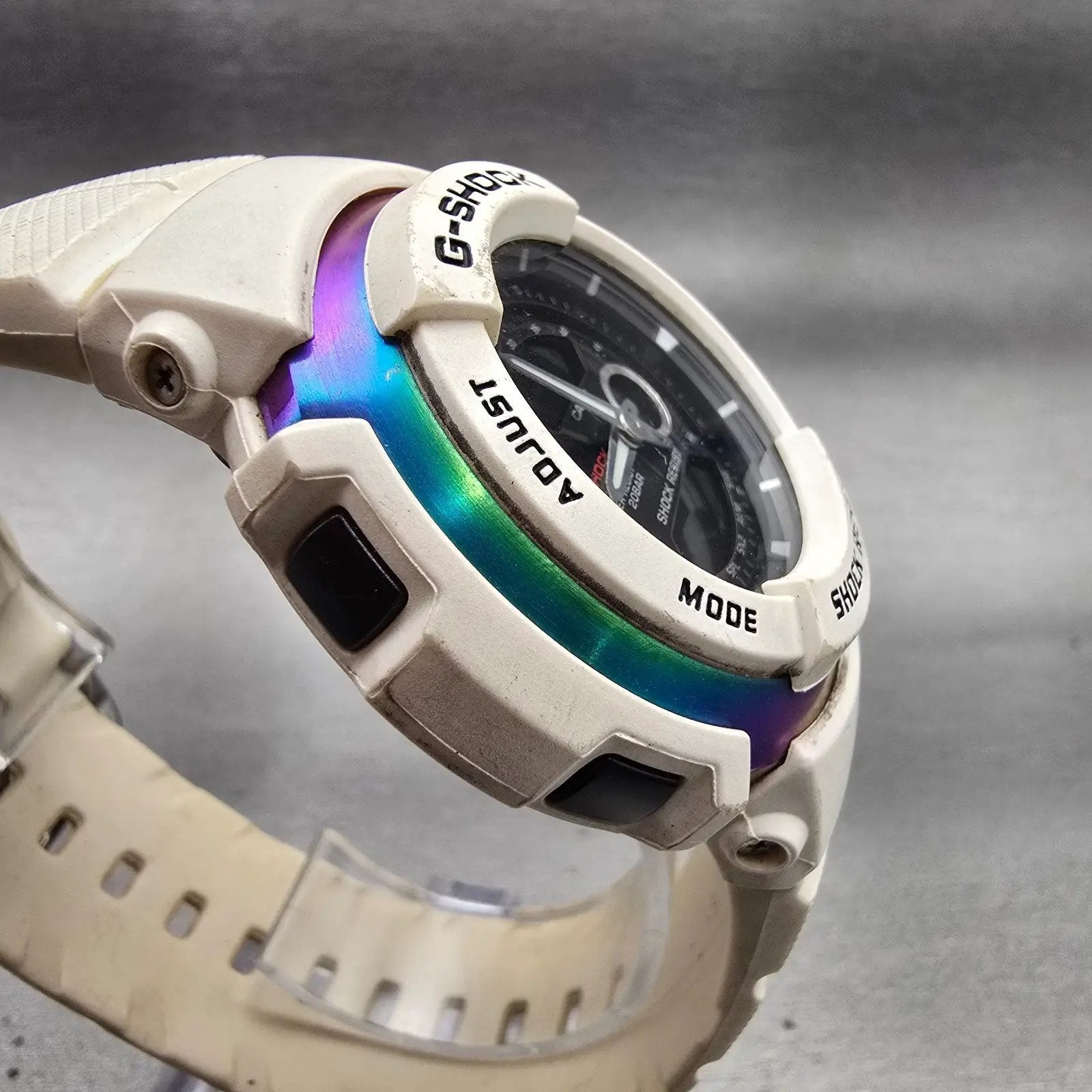 Casio G-Shock G306-X Watch Men 46mm White Black Chronograph Alarm New Battery3