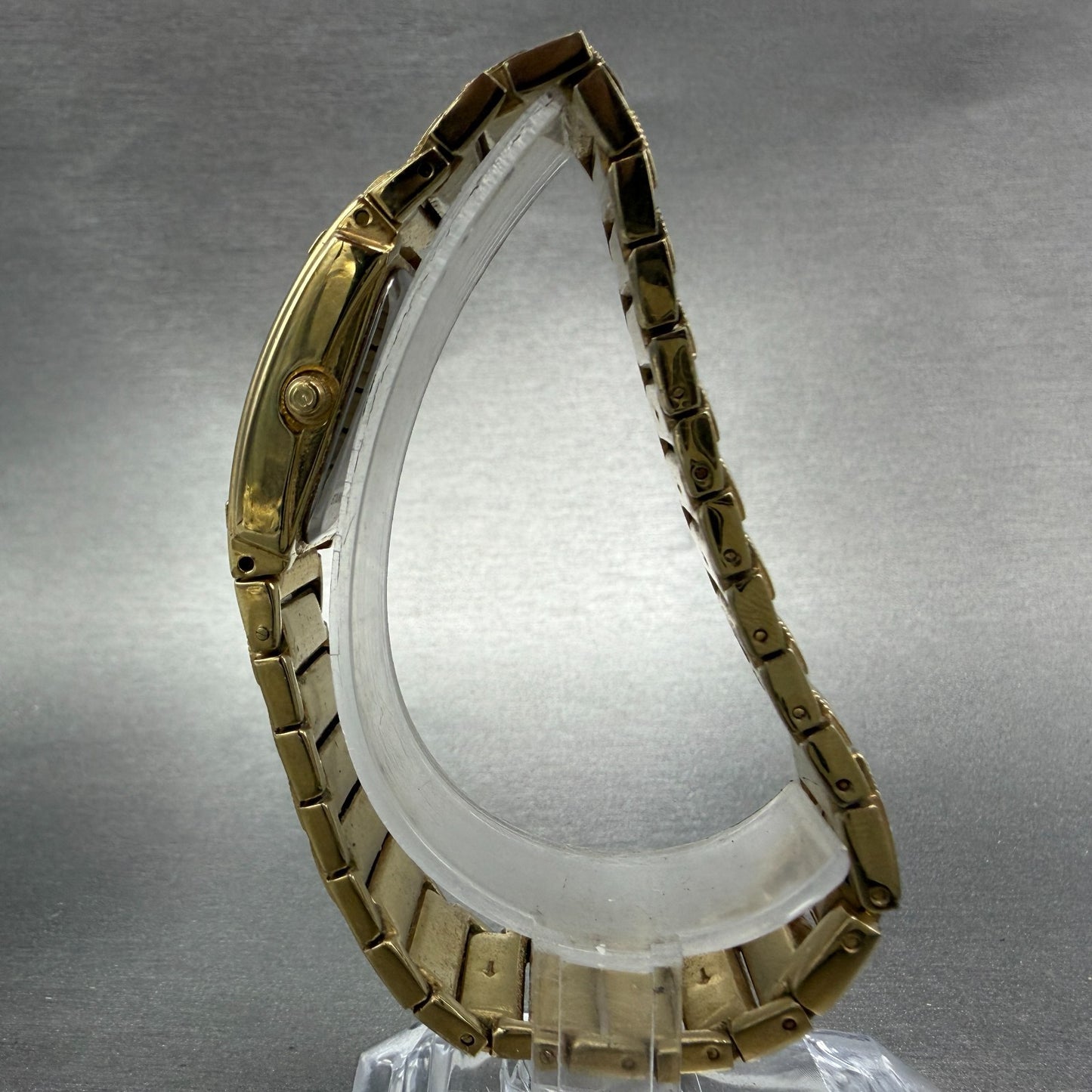 Elgin Watch Women 19mm Gold Dial Gold Tone Rectangle EG286NB New Battery VTG6