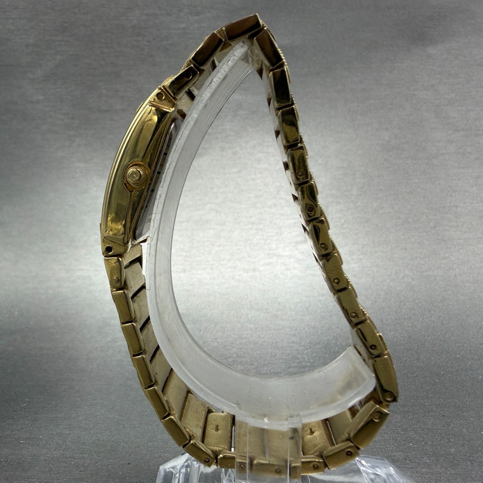 Elgin Watch Women 19mm Gold Dial Gold Tone Rectangle EG286NB New Battery VTG6