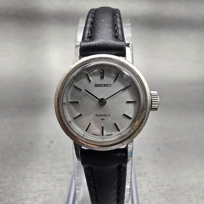 Seiko Watch Women 20mm Silver Dial Silver Tone Manual 17-0380 Vintage Works0
