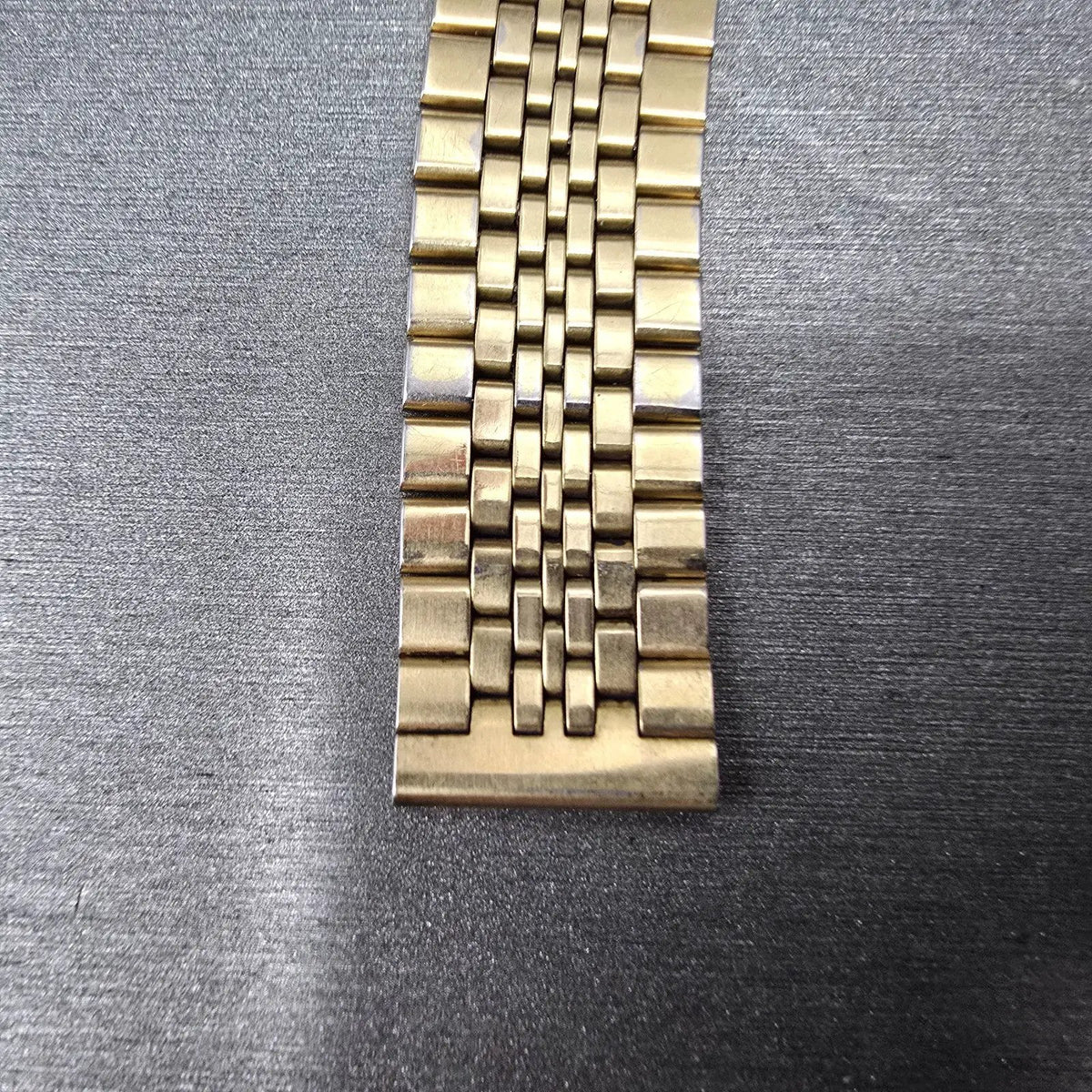 Seiko Bracelet 19mm Stainless Steel Gold Tone Tri Folding Clasp Vintage Japan Z24