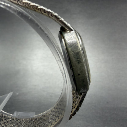 Cyma Watch Women 21mm Silver Dial Silver Tone Rectangle Mesh 706 New Battery3