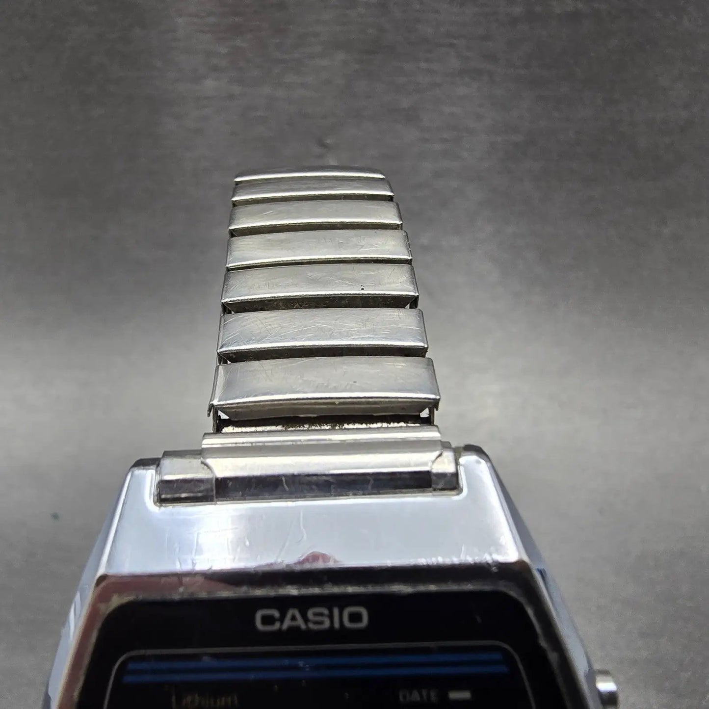 Casio B612W Watch Men 35mm Digital Silver Tone Date Hexagon New Battery VTG LKLK4